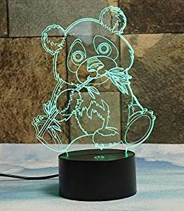 OSO PANDA GIGANTE EN 3D LAMPARA DE LED OPTICO