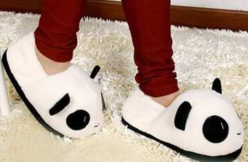 Zapatilla calientes de oso panda